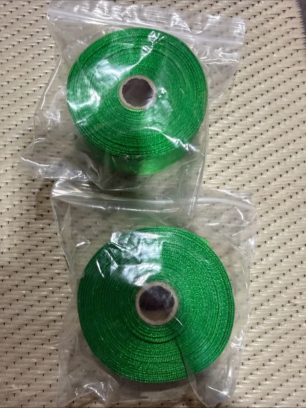 Green Decorative Ribbon Roll for Home Party Supplies 1 1/2 inch 30 yards Qty 2